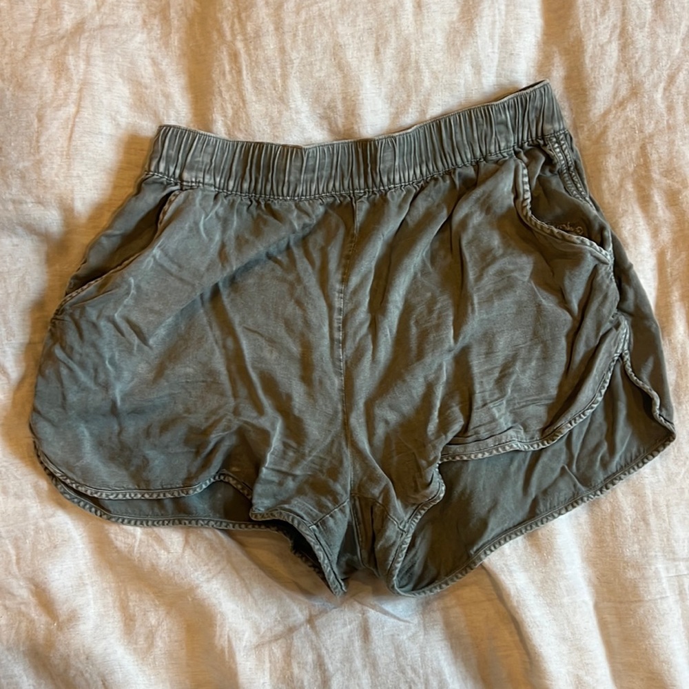 Faded Green Pull On Shorts